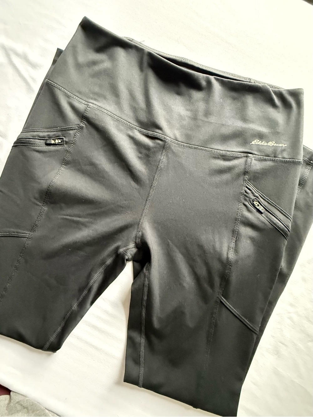 Eddie Bauer Black Performance Leggings with Zip Pockets